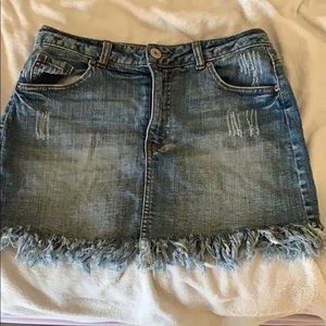 mini jean skirt